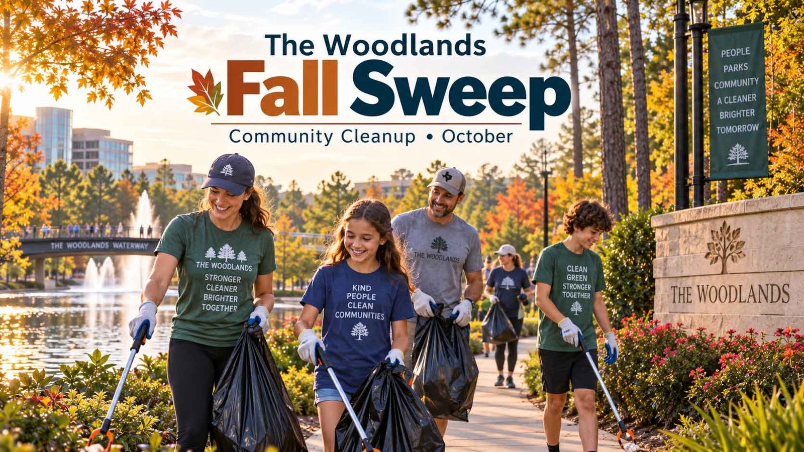 The Woodlands Fall Sweep Challenges Residents to Help Clean Up the Community